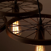 Stropní svítidlo LOFT WHEEL 3 - černé