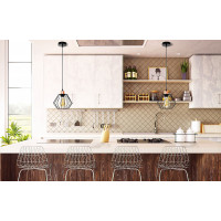 Stropní svítidlo SIENA long - černé/rose gold