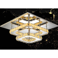 Křišťálová stropní lampa Plafond LED 24W čtvercová APP409-C APP410-C