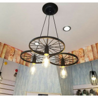 Stropní svítidlo LOFT WHEEL 3 - černé