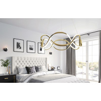 Stropní LED svítidlo PULSE 120W - zlaté + ovladač