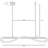 Stropní LED svítidlo CURVE - 60W - černé