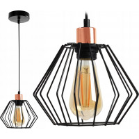 Stropní svítidlo SIENA long - černé/rose gold