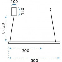 Stropní LED svítidlo PLANETARY 60W - černé/zlaté + ovladač