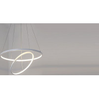 Stropní LED svítidlo VEGAS - 50W - kruhy 40+60 cm + ovladač