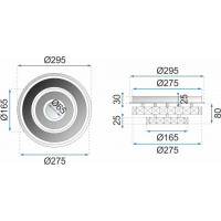 Stropní LED křišťálové svítidlo PLATON double circle - 20W - neutrální bílá