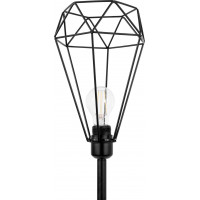 Stojací lampa DIAMOND - rovná - černá