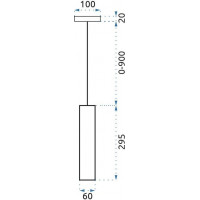 Stropní svítidlo SPIKE long 29,5 cm - černé/zlaté