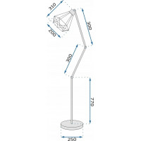 Stojací lampa DIAMOND - černá