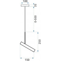Stropní svítidlo TILTING SPOT - kov - černé