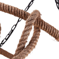 Stropní svítidlo RING ROPES - kov/lano