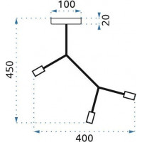 Stropní svítidlo SIGMA 3 - černé