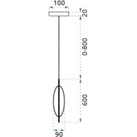 Stropní LED svítidlo VASE - 5W - zlaté