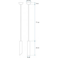 Stropní svítidlo SPIKE long 20 cm - černé/zlaté