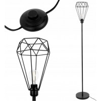 Stojací lampa DIAMOND - rovná - černá