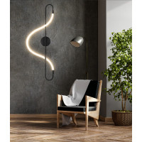 Nástěnné LED svítidlo CURVE long - 24W - černé