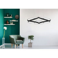 Stropní LED svítidlo HALO 120W - černé + ovladač