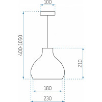 Stropní svítidlo BOHO small bulb - bambusové/černé