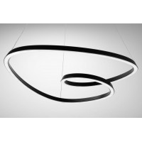 Stropní LED svítidlo HAZELNUT 70W - černé + ovladač