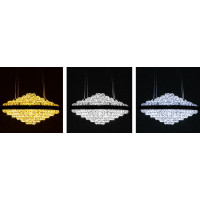 Stropní LED křišťálové svítidlo KORDILLER - 112W - chromové - s ovladačem