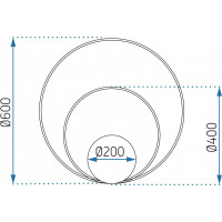 Stropní LED svítidlo CIRCLES - 110W - chromové - s ovladačem