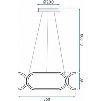 Stropní LED svítidlo MAROKO 90W - zlaté + ovladač