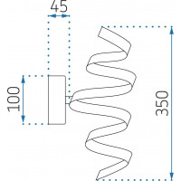 Nástěnné LED svítidlo VORTEX long - 18W - chromové