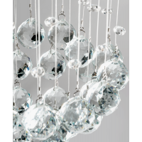 Stropní křišťálové svítidlo CRYSTAL string - 44 cm - chromové