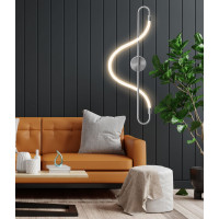 Nástěnné LED svítidlo CURVE long - 24W - stříbrné