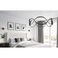 Stropní LED svítidlo PULSE 120W - černé + ovladač