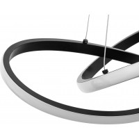 Stropní LED svítidlo PULSE 120W - černé + ovladač