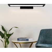 Nástěnné LED svítidlo nad zrcadlo FLAT - 80 cm - 7W - černé