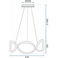 Stropní LED svítidlo PULSE 120W - chromové + ovladač