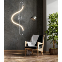 Nástěnné LED svítidlo CURVE long - 24W - stříbrné