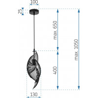 Stropní svítidlo LOFT VEIL - černé