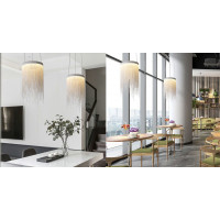 Stropní LED křišťálové svítidlo WATERFALL - 10W - chromové