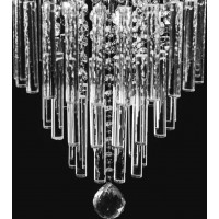 Stropní křišťálové svítidlo CRYSTAL icicle - 35 cm - chromové