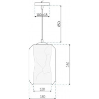 Stropní svítidlo MARBLE typ B - kov/sklo - bílé