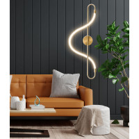 Nástěnné LED svítidlo CURVE long - 24W - zlaté