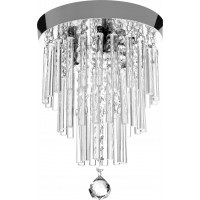 Stropní křišťálové svítidlo CRYSTAL icicle - 35 cm - chromové