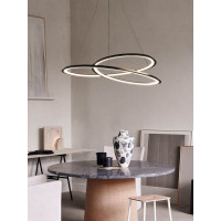 Stropní LED svítidlo ROLLY 75W - černé + ovladač