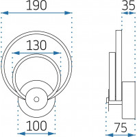 Nástěnné LED svítidlo CIRCLES - 15W - černé