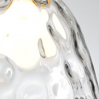Stropní svítidlo CROOKED typ C - kov/sklo/dřevo - černé
