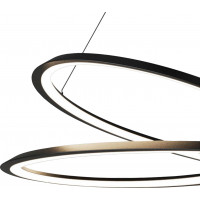 Stropní LED svítidlo ROLLY 75W - černé + ovladač