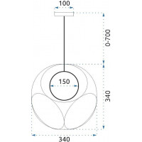 Stropní svítidlo ORNAMENT - černé