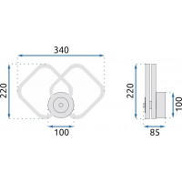 Nástěnné LED svítidlo SQUARES - 13W - černé