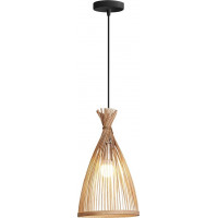 Stropní svítidlo BOHO straw - jutové/černé
