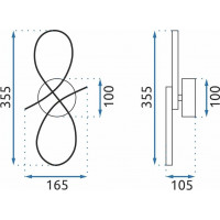 Nástěnné LED svítidlo SWIRLS - 15W - černé