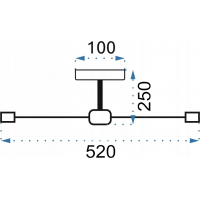 Stropní svítidlo AGARO straight - 5x E27 - černé