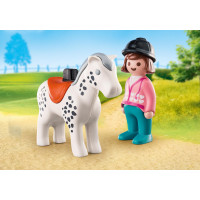 PLAYMOBIL® 1.2.3 70404 Jezdkyně s koněm